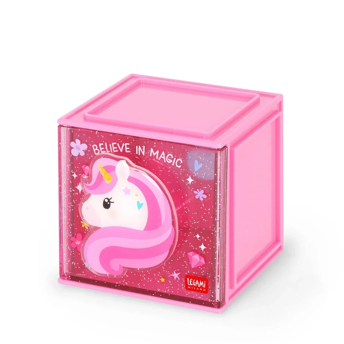 LEGAMI Erweiterbare Schreibtischbox - Cutie Cube -Einhorn-