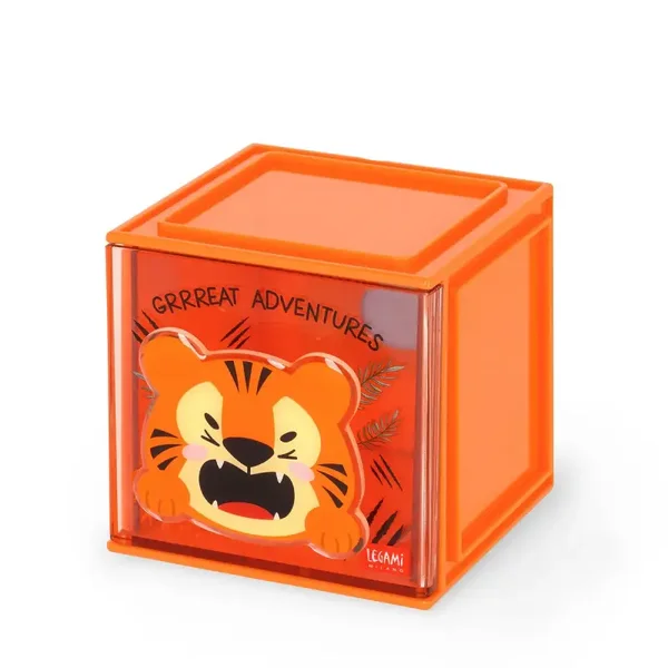Erweiterbare Schreibtischbox - Cutie Cube -Tiger-
