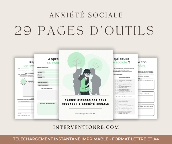 😌 Cahier d’exercices – Soulager l’anxiété sociale
