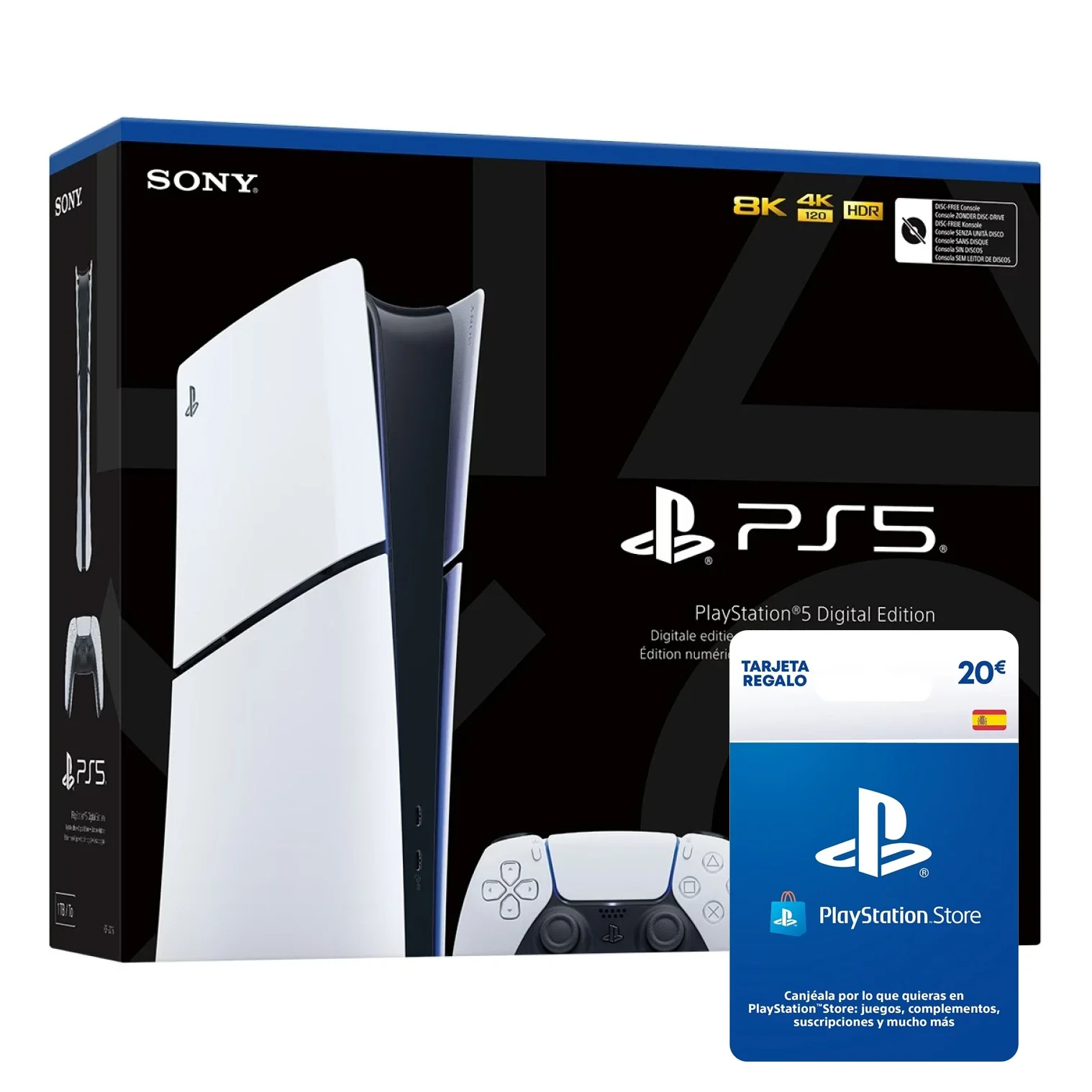 CONSOLA PS5 SLIM DIGITAL + 20 ¤ PLAYSTATION PROMO