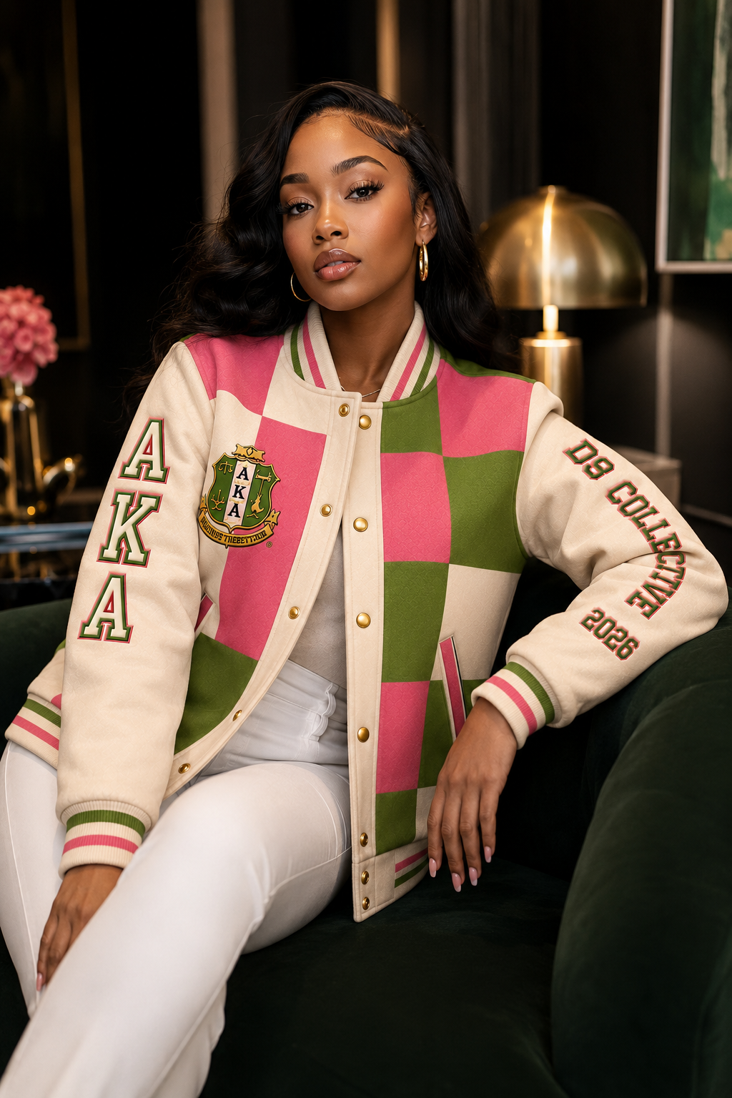 D9 Collective Founders Letterman Jacket – Alpha Kappa Alpha Edition