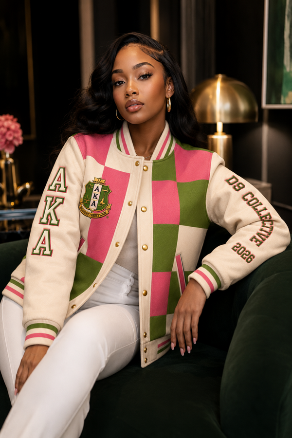 D9 Collective Founders Letterman Jacket – Alpha Kappa Alpha Edition
