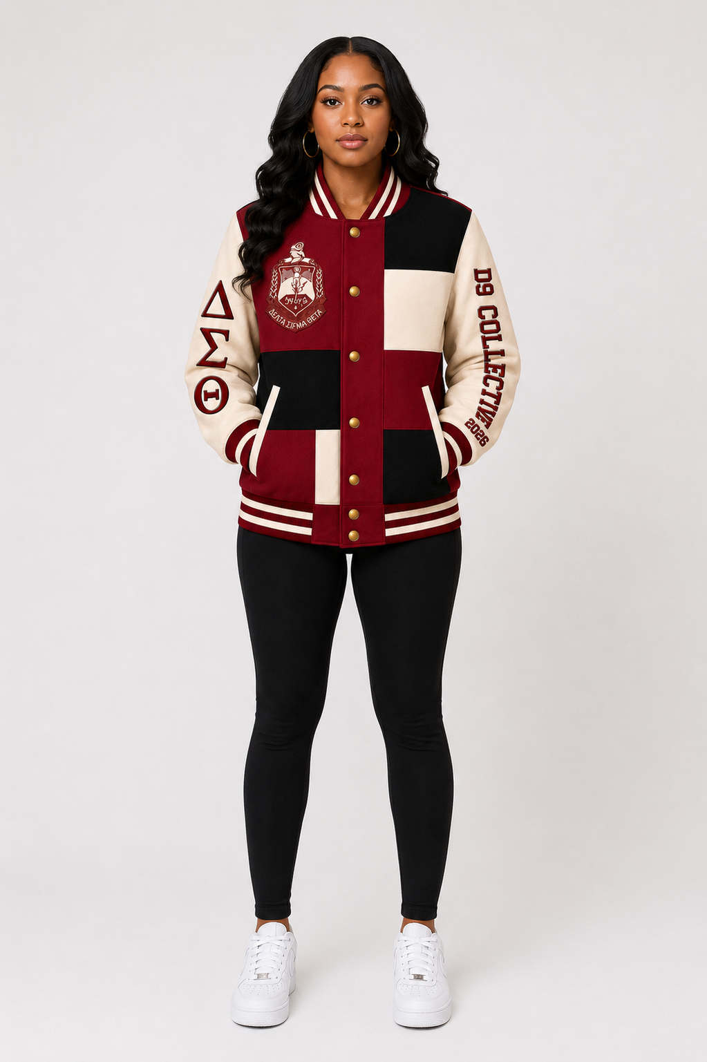 D9 Collective Founders Letterman Jacket – Delta Sigma Theta Edition