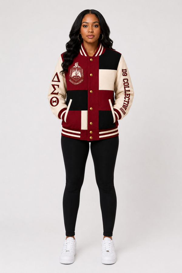 D9 Collective Founders Letterman Jacket – Delta Sigma Theta Edition