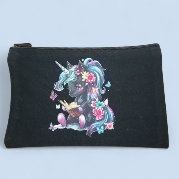 Pochette zippée 100% coton – 20x13 cm