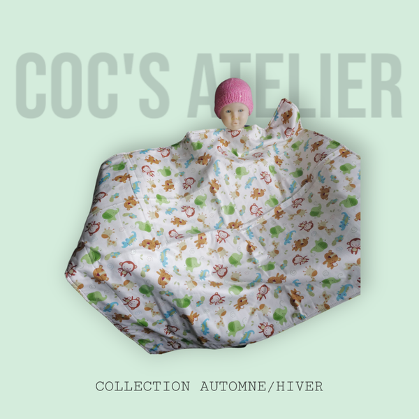 🍼 Couverture bébé 70x90 cm – Animaux de la jungle