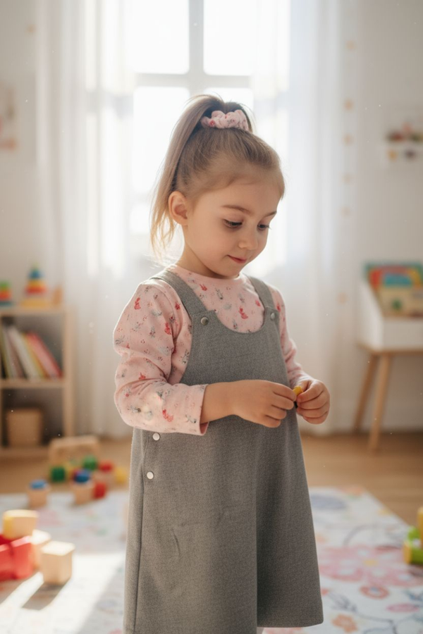Un ensemble raffiné et pratique, idéal pour les petites filles pleines de charme