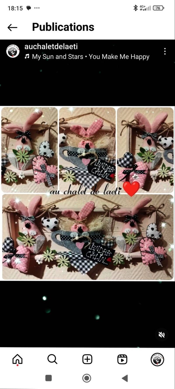 Tableau lapins "tendres câlins"❤️🐰🌲