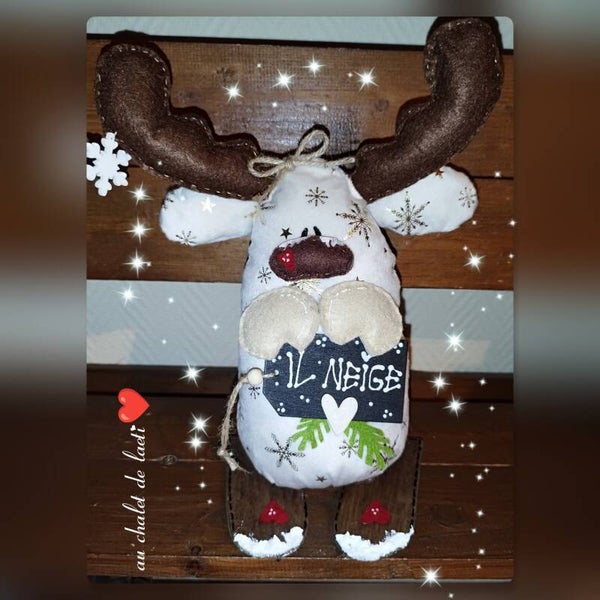 Renne coquin"il neige"❤️🥨🌲