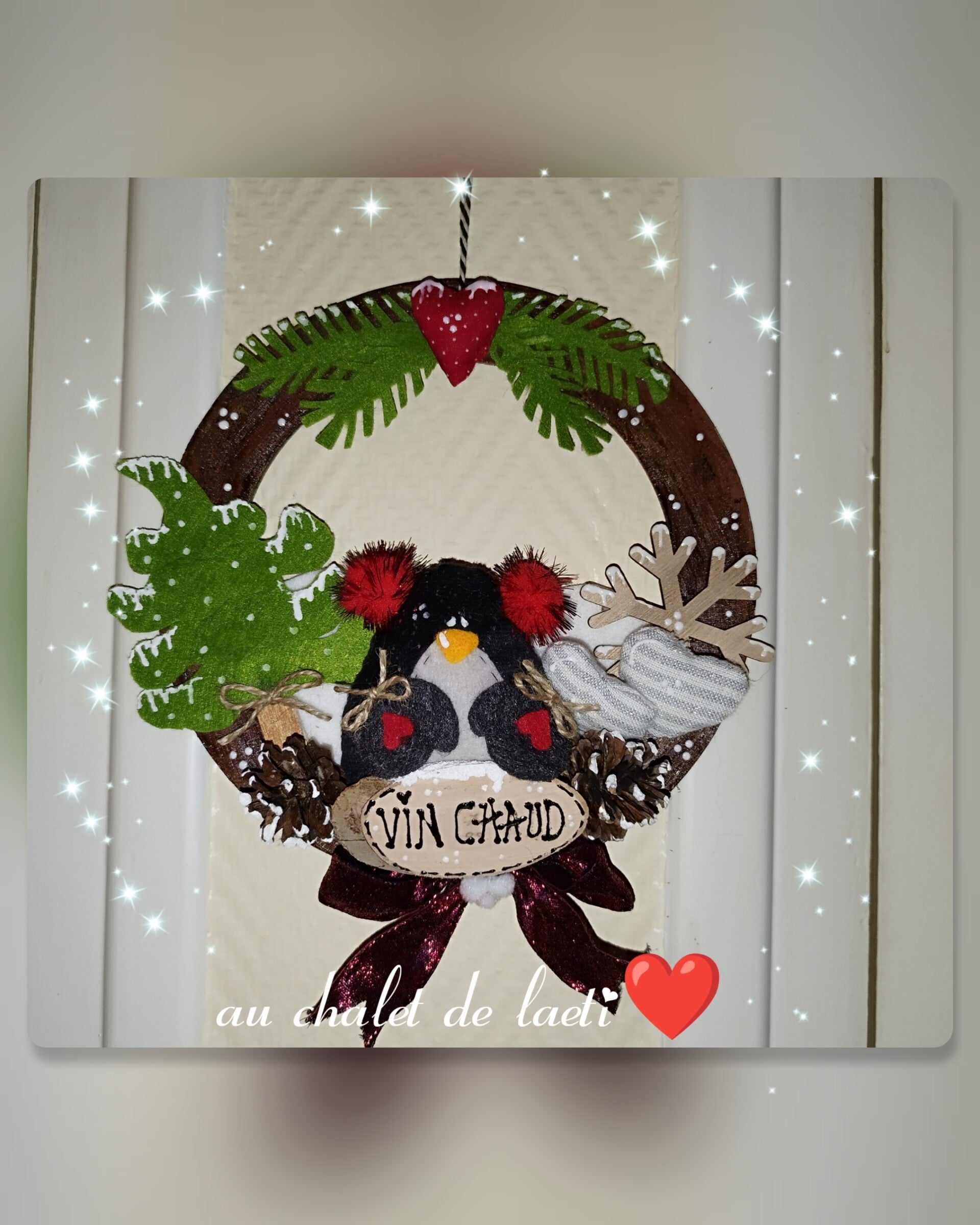 Suspension pingouin ❤️🥨🌲