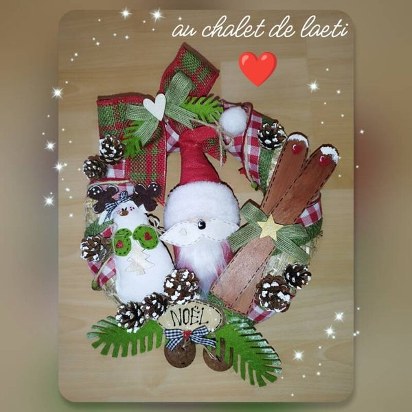 Couronne pere noel et renne ❤️🥨🌲