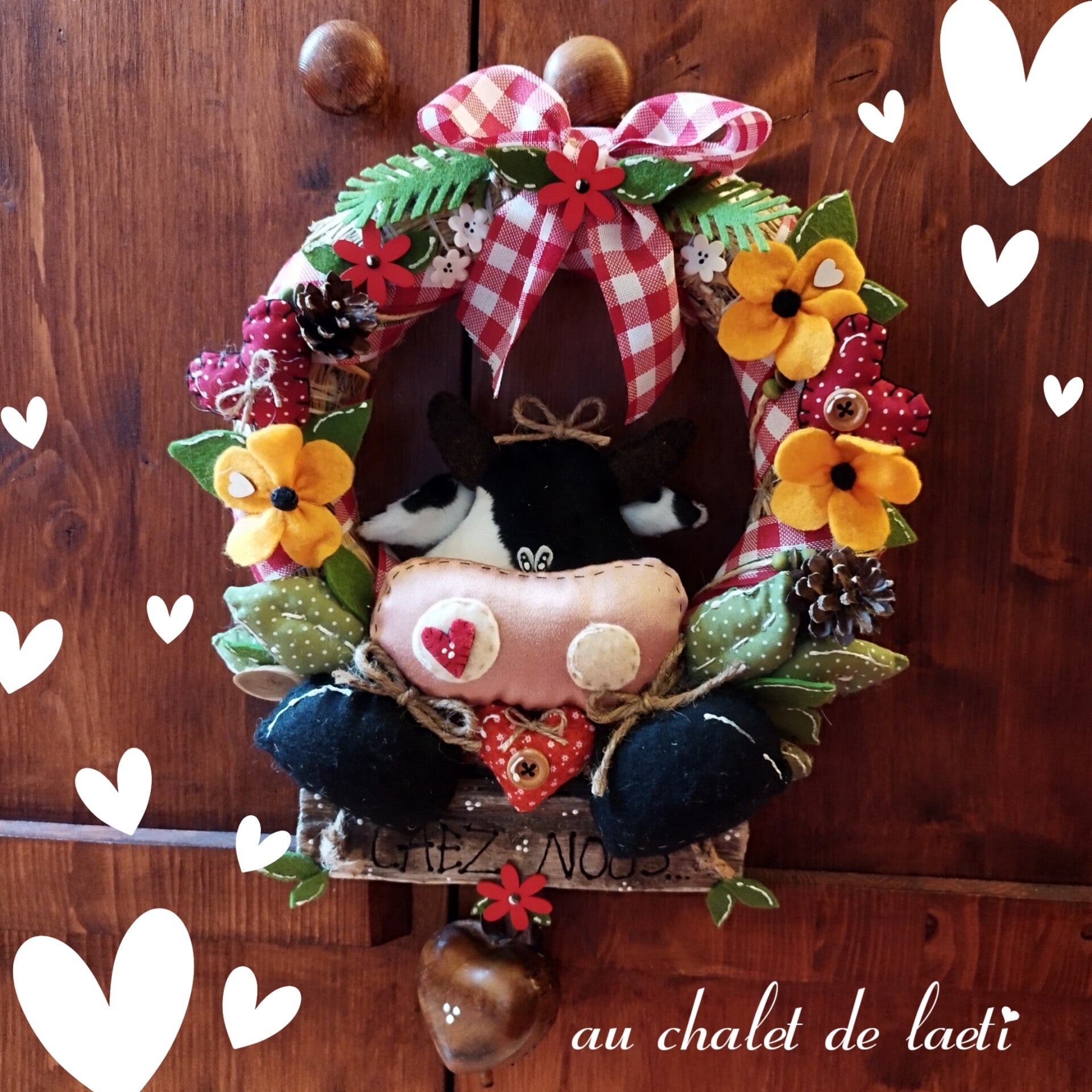 Couronne de vache "bienvenue"❤️🌼🌿