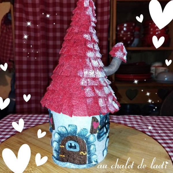 Photophore "chaumière de lutin" ❤️🥨🌲