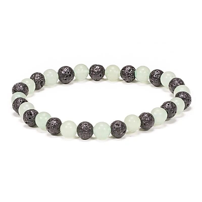 Lavastein/Aventurin - Armband elastisch