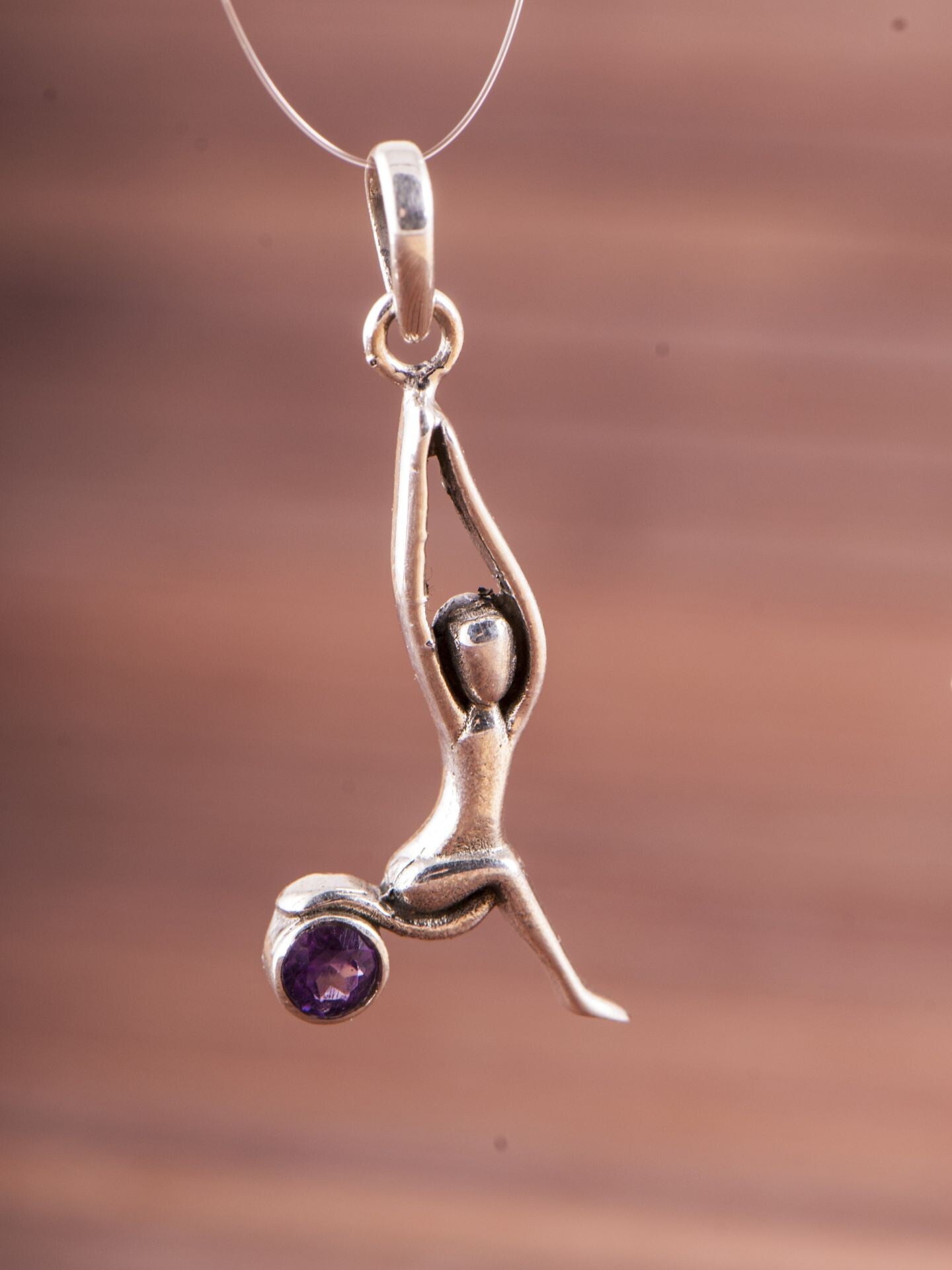 Yoga - Anhänger mit Amethyst