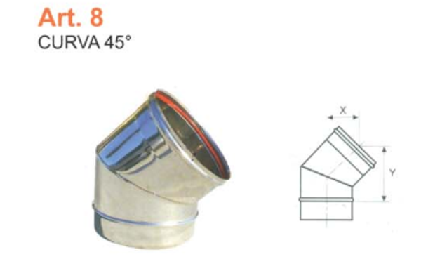 CURVA 45° dm 150