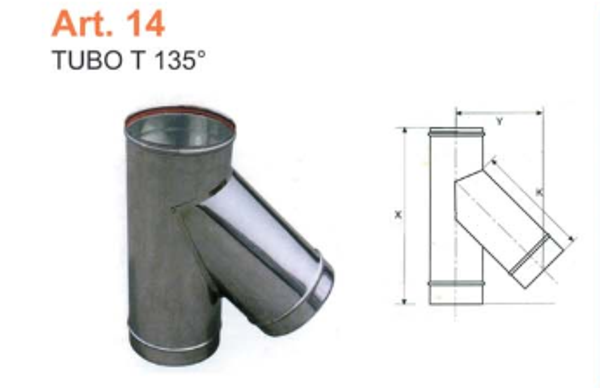 TUBO T 135° dm 100