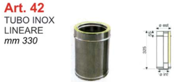 TUBO INOX LINEARE mm 330 80\130