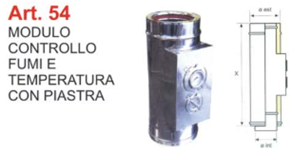 MODULO CONTROLLO FUMI E TEMPERATURA CON PIASTRA 200\250