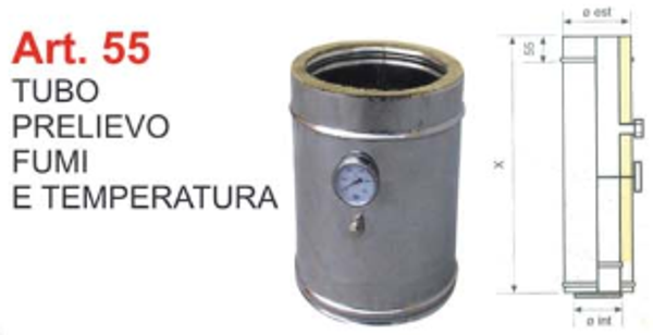 TUBO PRELIEVO FUMI E TEMPERATURA 130\180