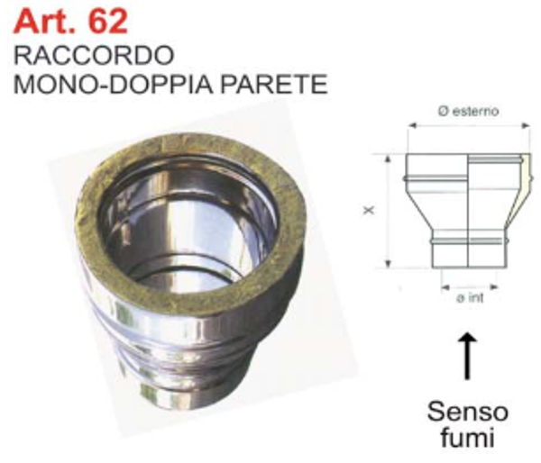 RACCORDO MONO-DOPPIAPARETE 180 180\230