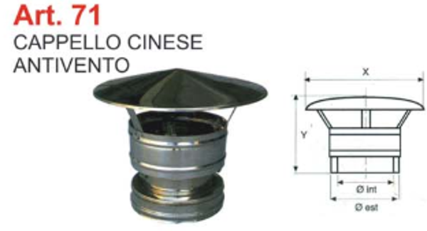 CAPPELLO CINESE ANTIVENTO 350\400