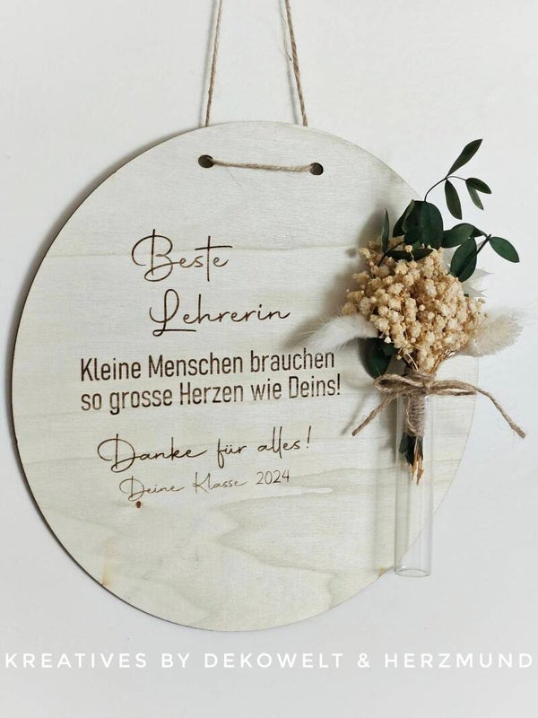 Blumen-Kreis mit Gravur