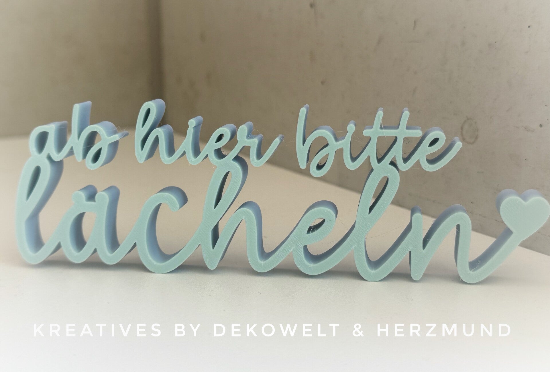 Schriftzug „lächeln“