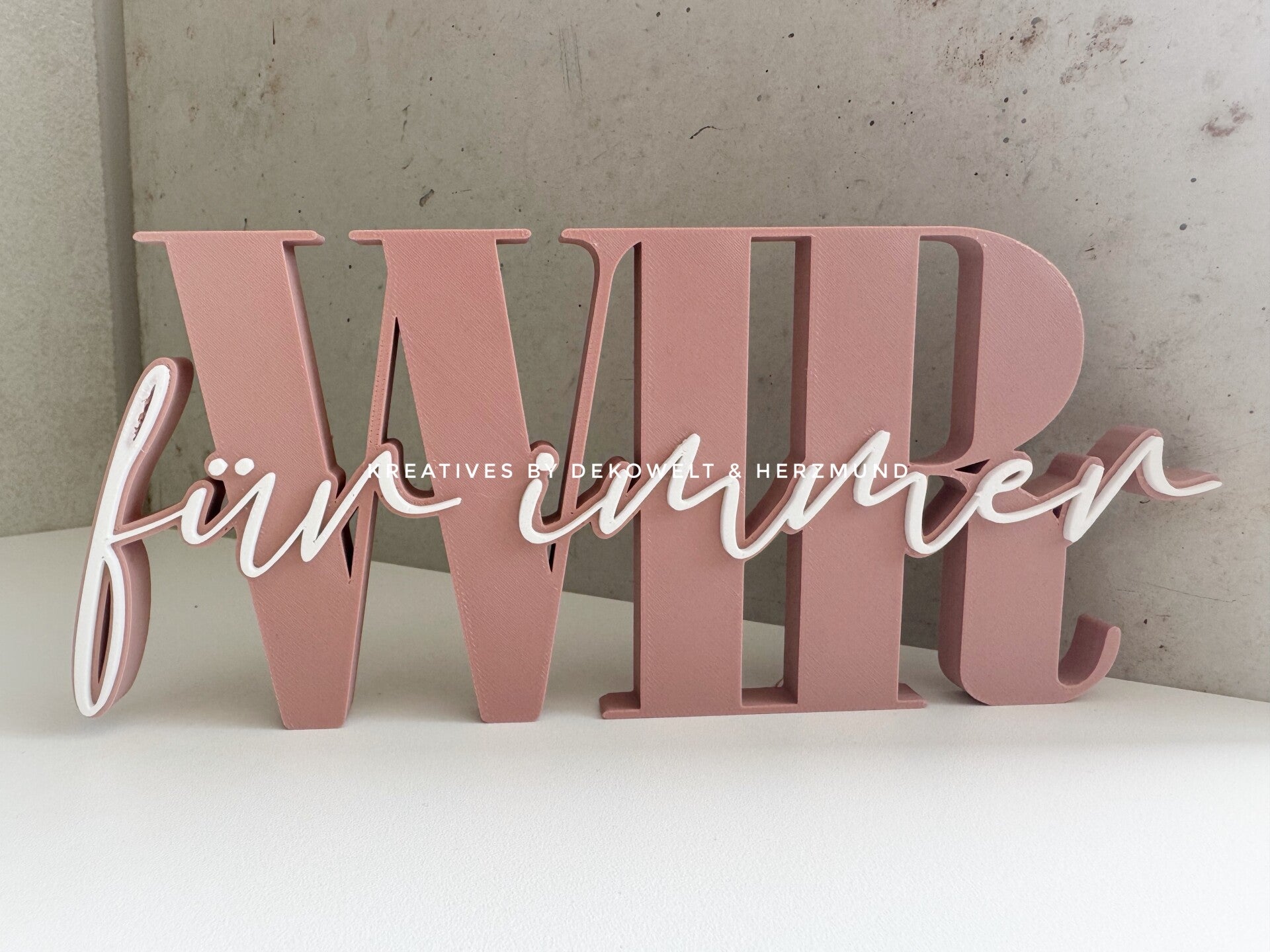 Schriftzug Hochzeit „WIR“