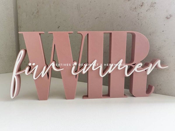 Schriftzug Hochzeit „WIR“