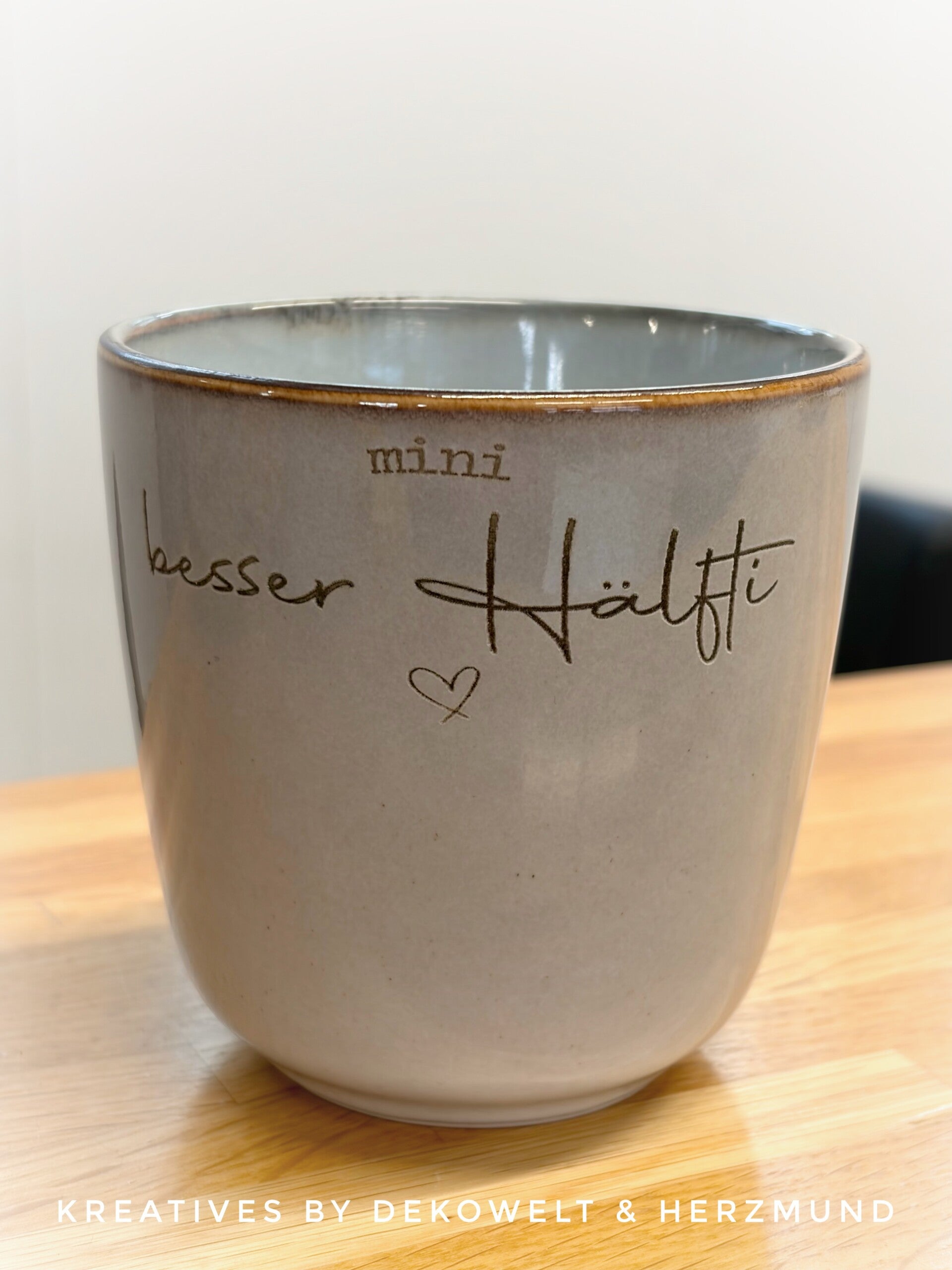 Kaffeebecher „besseri Hälfti“