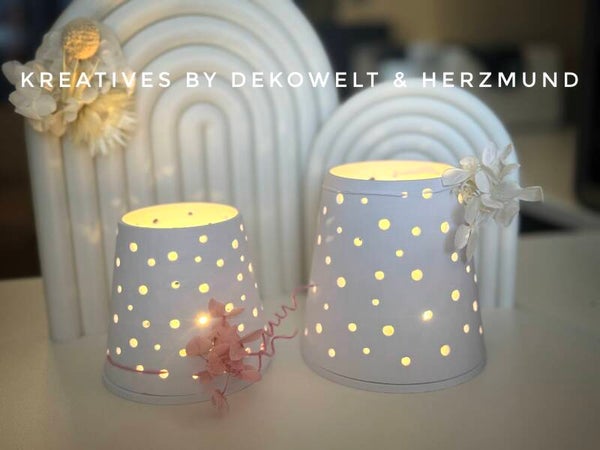Windlicht - Punkte gross