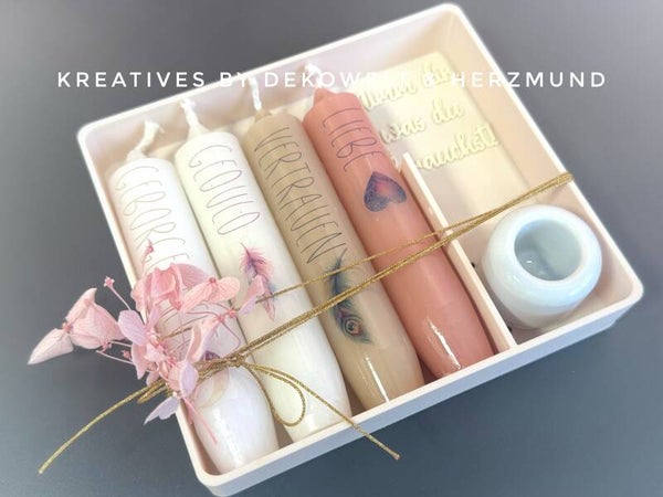 Nimm dir was du brauchst - Kerzenbox - Symbol