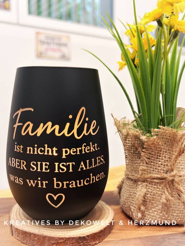 Windlicht „Familienspruch“
