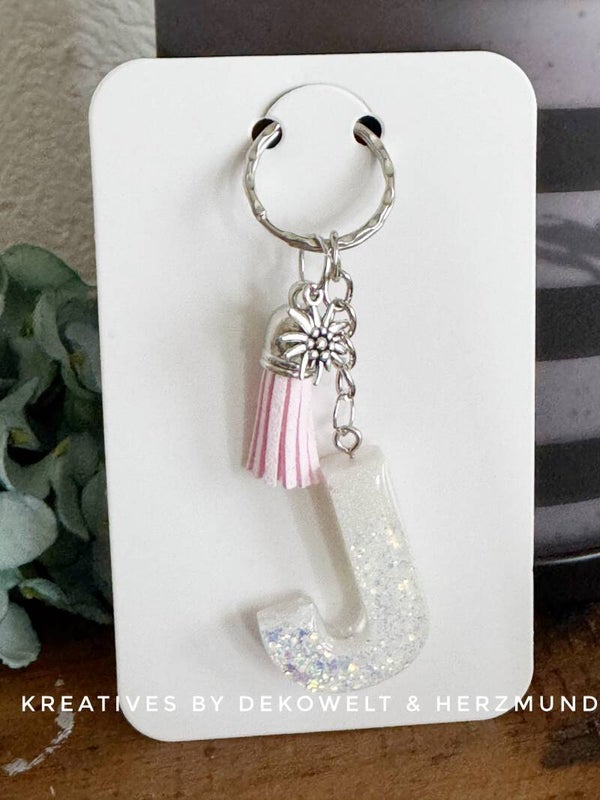 Resin Buchstaben-Schlüsselanhänger