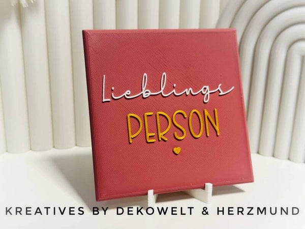 Spruch - Kachel mit Ständer