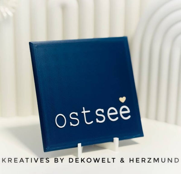 Spruch - Kachel mit Ständer