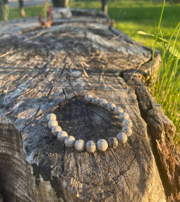 Bracelet pierres grises