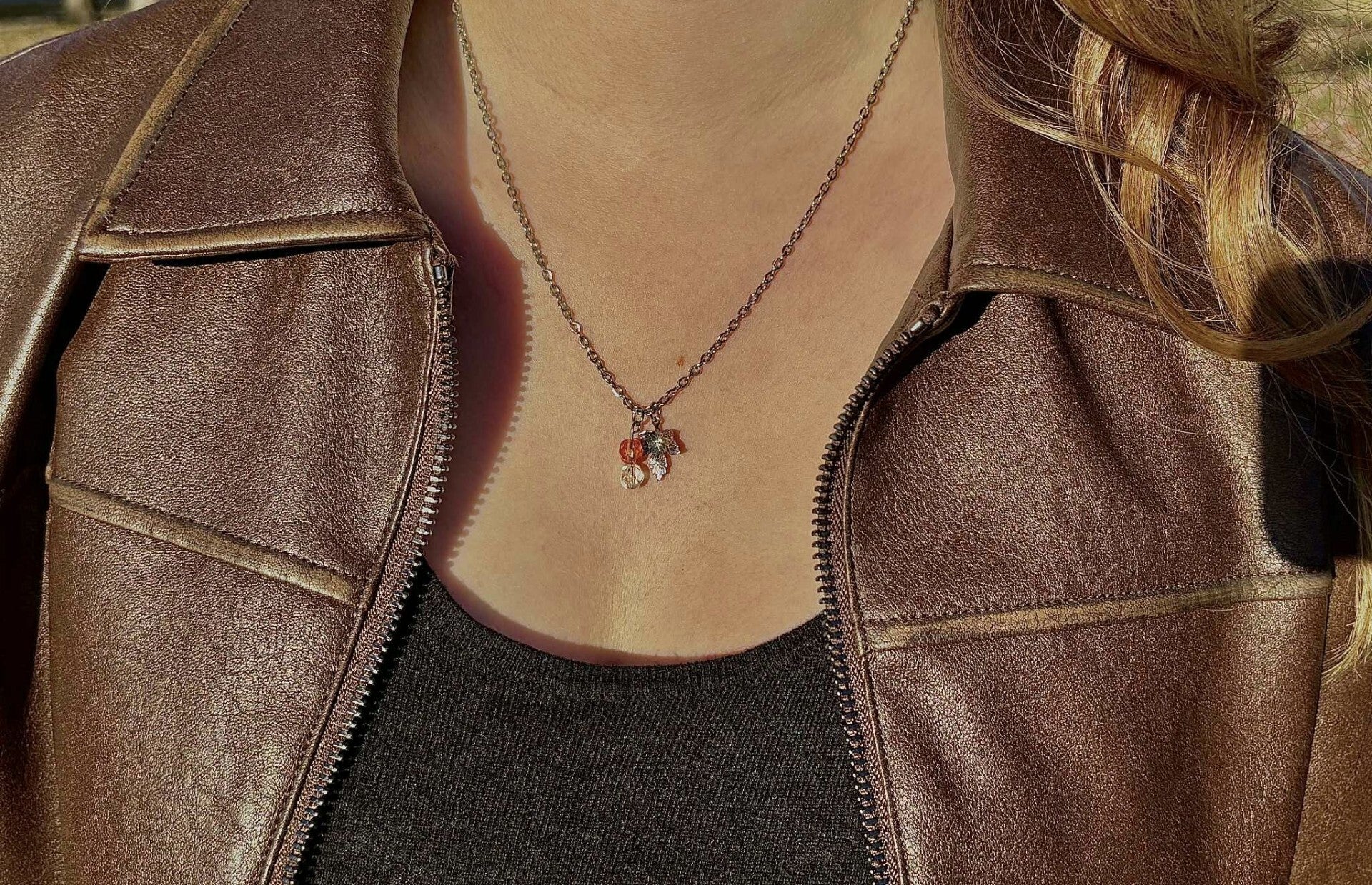 Collier feuille d'érable