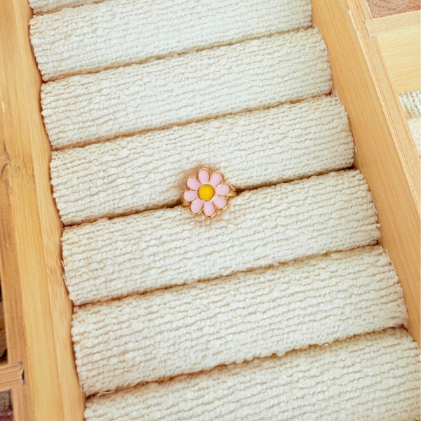 Roze bloemetjes ring