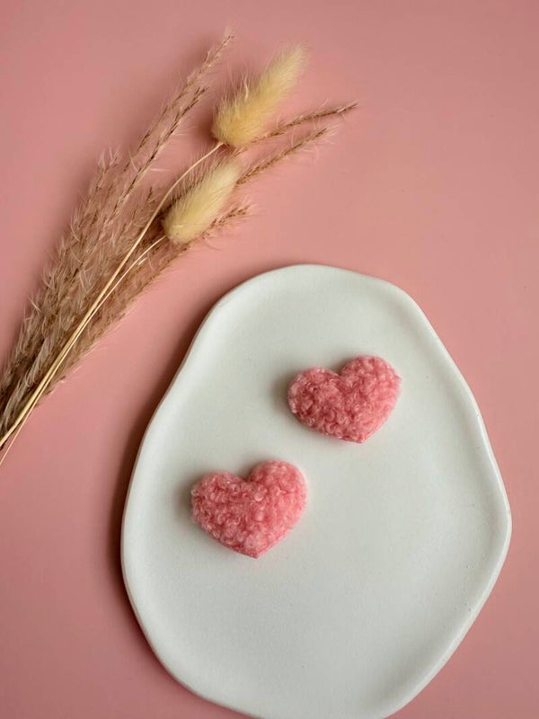 Anti slip teddy hartje roze