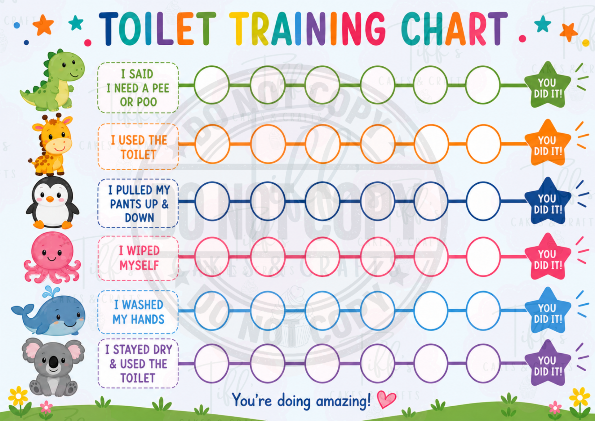 Animal Toilet Training Chart *DIGITAL DOWNLOAD*
