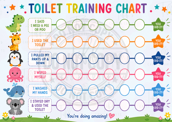 Animal Toilet Training Chart *DIGITAL DOWNLOAD*
