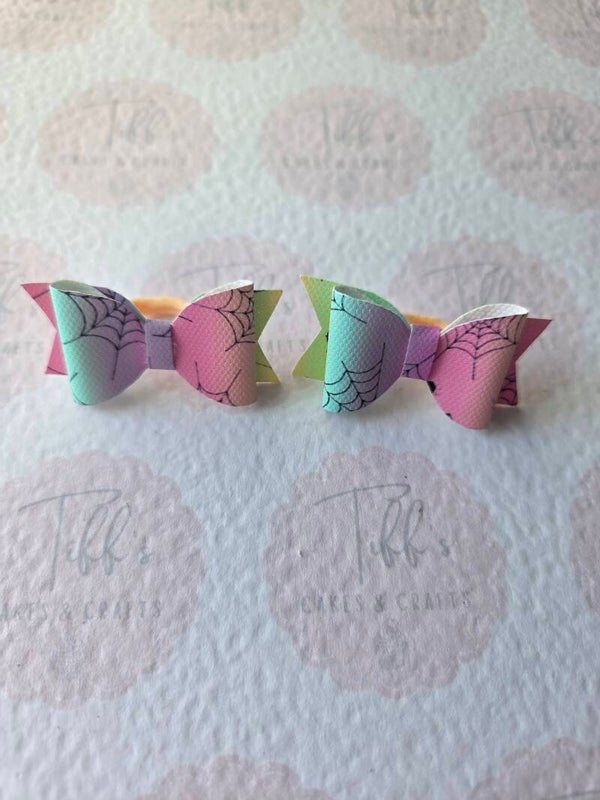 Pastel colourful spiders bobbles - SET OF 2