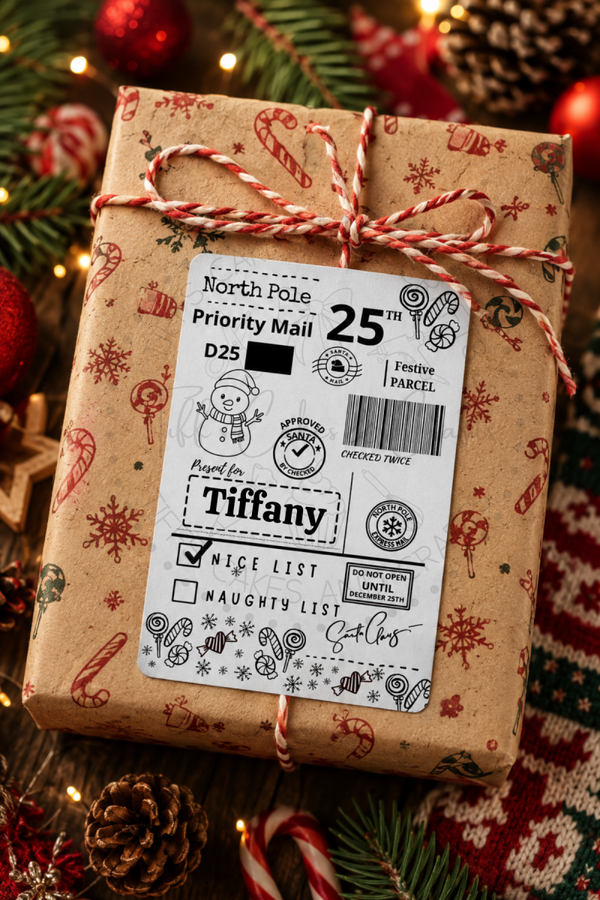Snowman Themed Postal Label1