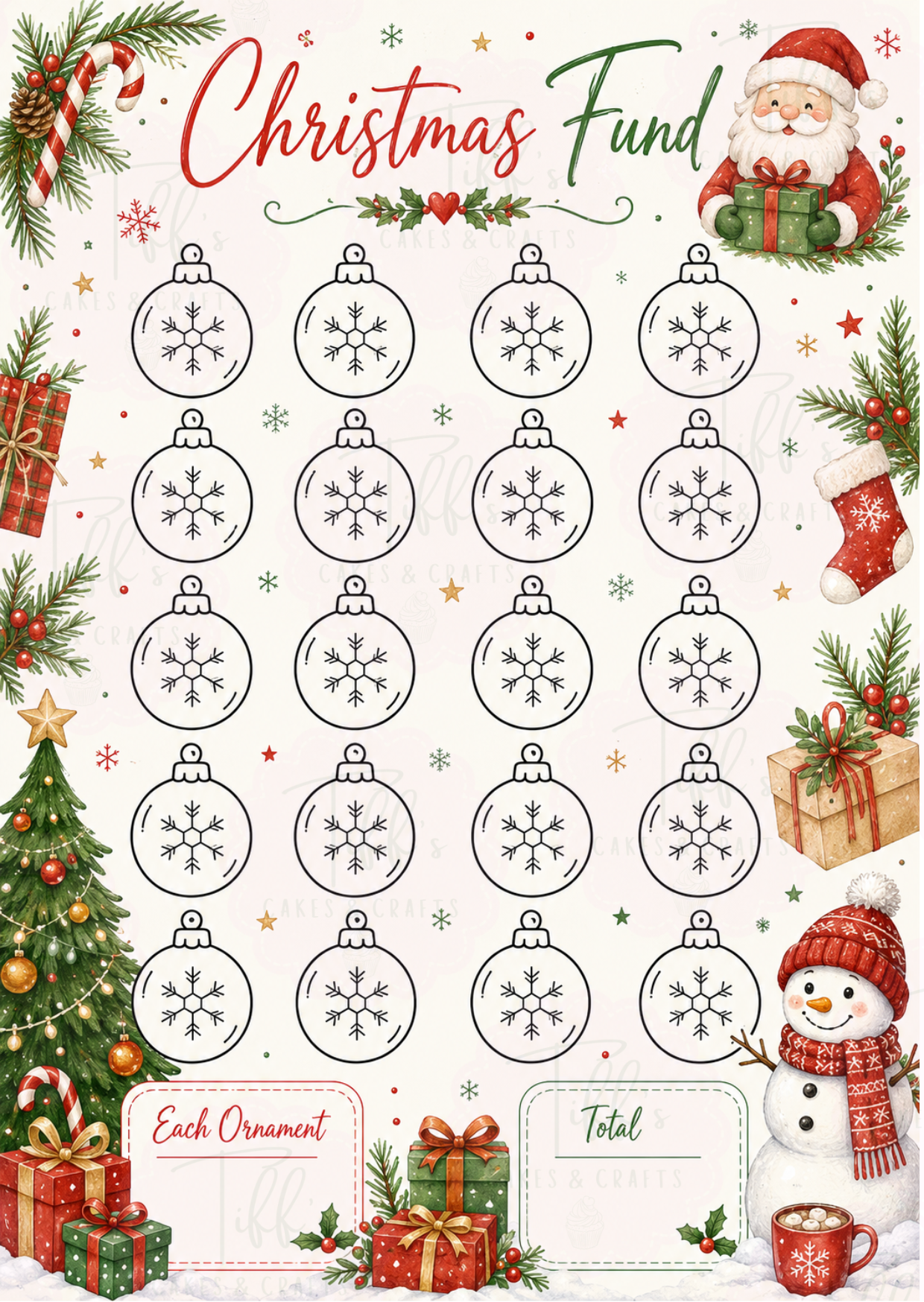 Christmas Fund Budget Tracker * DIGITAL DOWNLOAD*