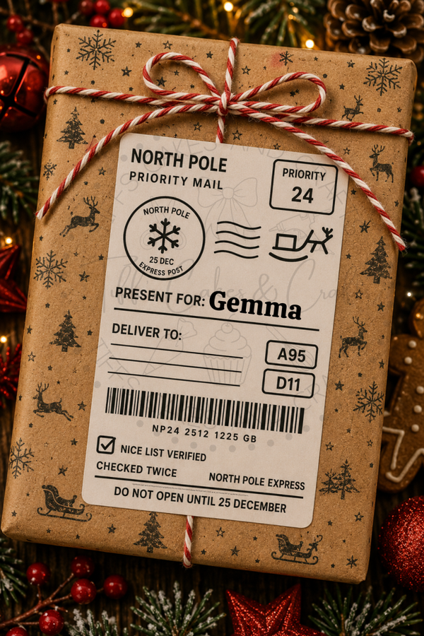 Generic Christmas Postal Label1