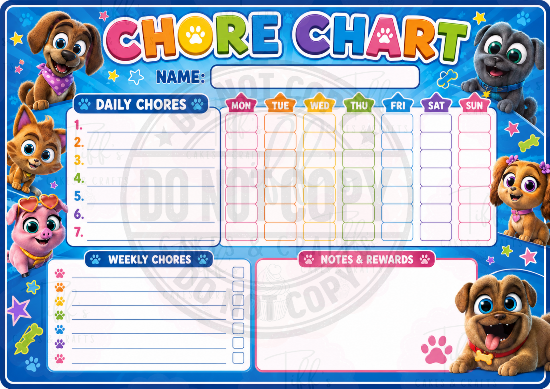 Puppy Dog Pals Chore Chart *DIGITAL DOWNLOAD*