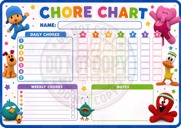 Pocoyo Chore Chart *DIGITAL DOWNLOAD*