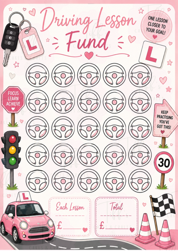 Pink Driving Lesson Tracker *DIGITAL DOWNLOAD*